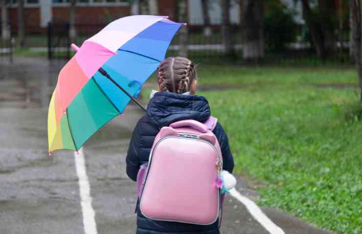 Scuola pioggia evacuazione