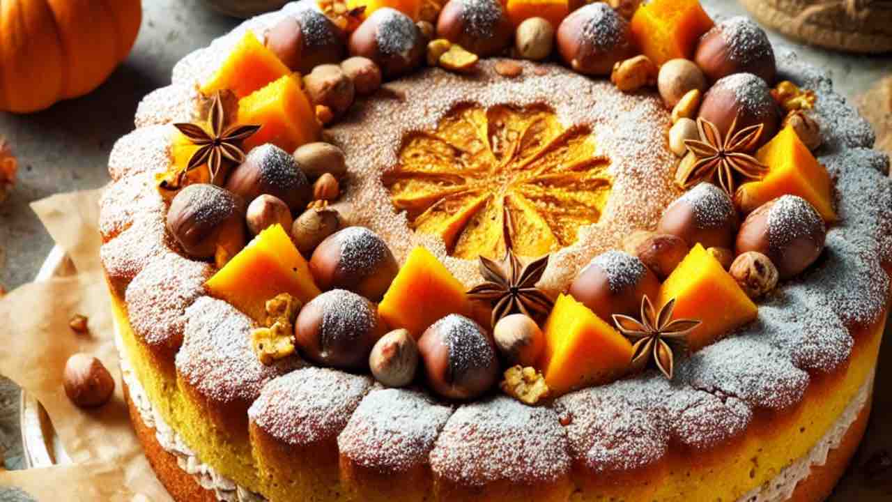 Torta Zucca e Castagne